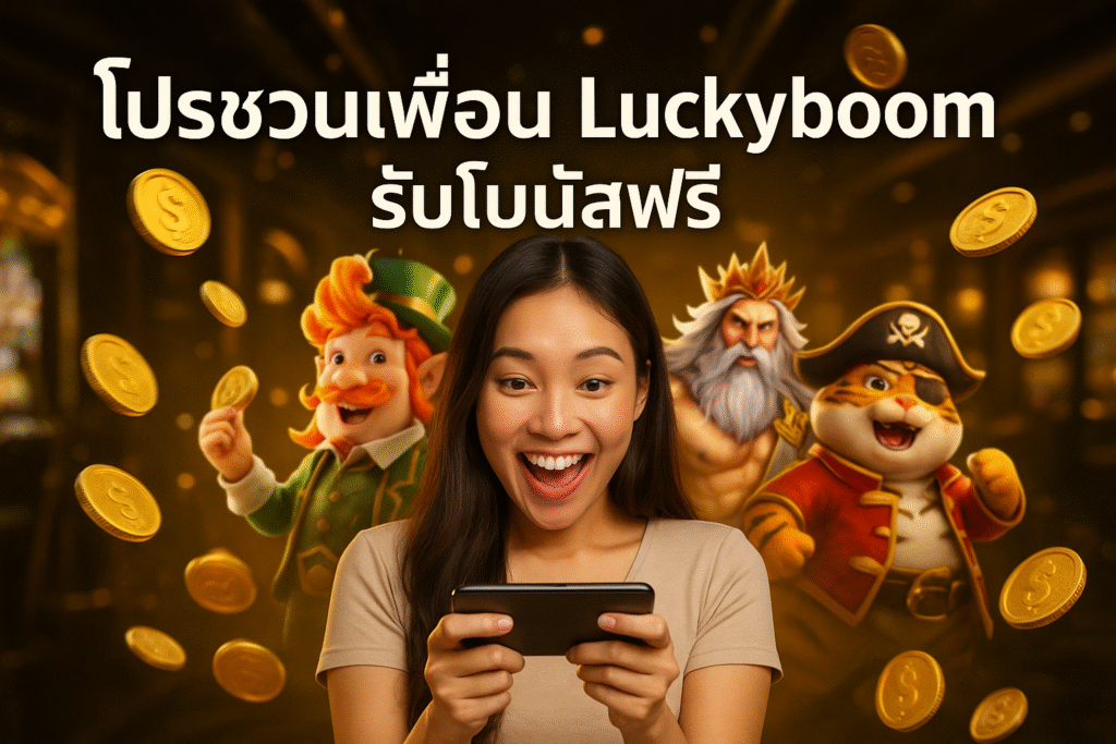 โปรชวนเพื่อน Luckyboom รับโบนัสฟรี