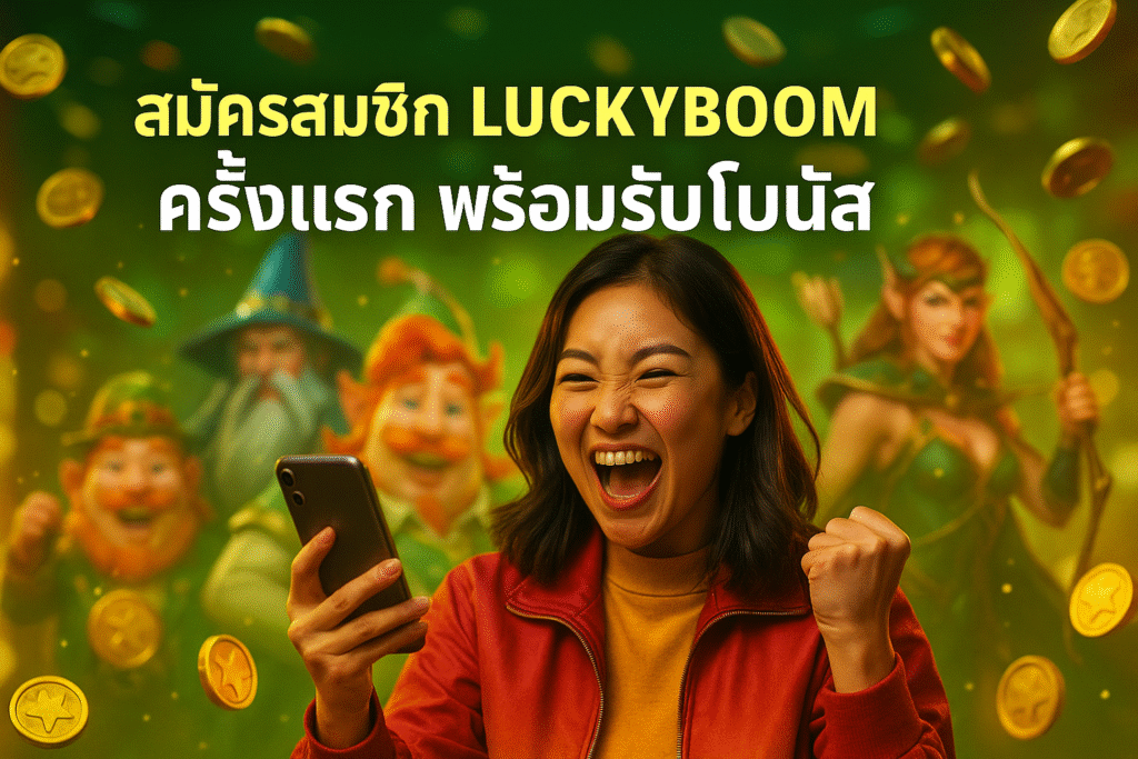 สมัครสมาชิก LUCKYBOOM ครั้งแรก พร้อมรับโบนัส